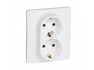 Контакт двоен бял Legrand Niloe